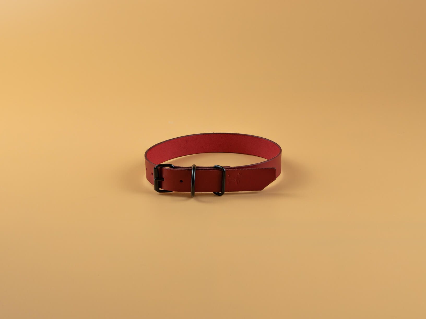 Classic Full Grain Leather Collar - Red Orch
